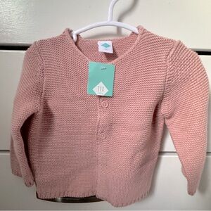 Brand New Girls 6M pink knit sweater